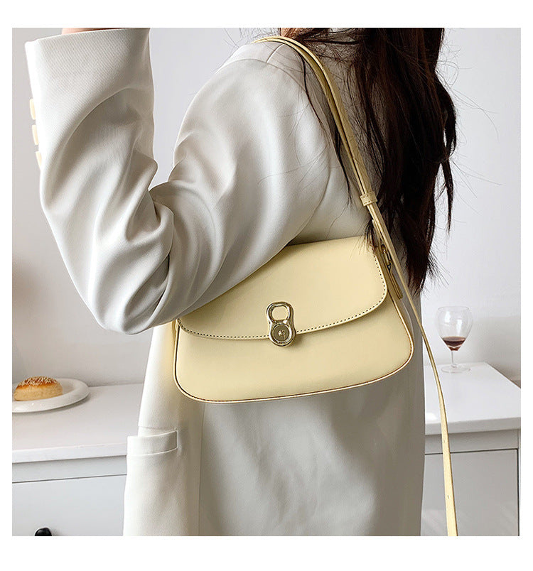 Fashion New Small Fresh Women's Bag Simple Texture Shoulder Bag Armpit Bag Lady Messenger Bag