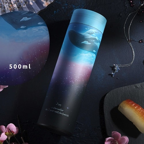 500ML Thermos Bottle 304 Stainless Steel Vacuum Flask Insulated with Infuser Thermos for Tea Thermocup Travel coffee mug