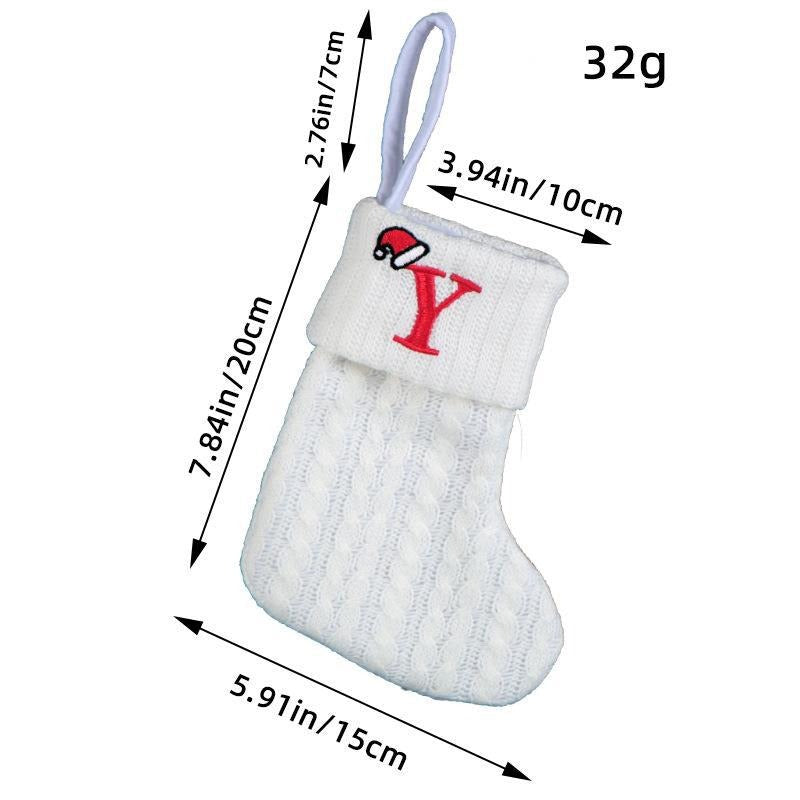 Simple letter Christmas socks Christmas socks warm men's and women's trendy socks window decorations