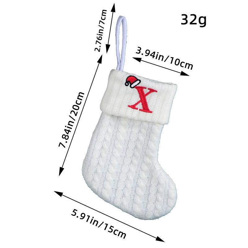 Simple letter Christmas socks Christmas socks warm men's and women's trendy socks window decorations