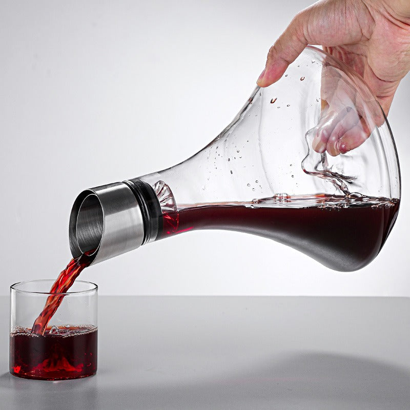 Wine Decanter Built-in Aerator Pourer, Wine Carafe Red Wine Decanter 1000ml