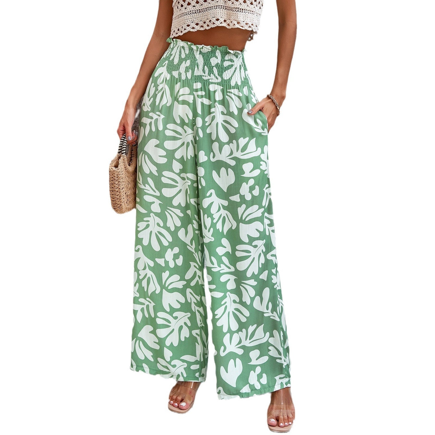 Women's spring/summer elegance printed slacks