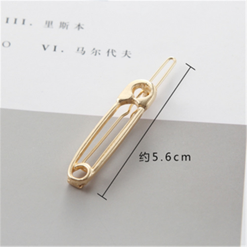 Exquisite Wedding Jewelry Hair Clip Metal Pin Shape Hair Ornaments Decorated Clip For Women Girls Hair Accessorie