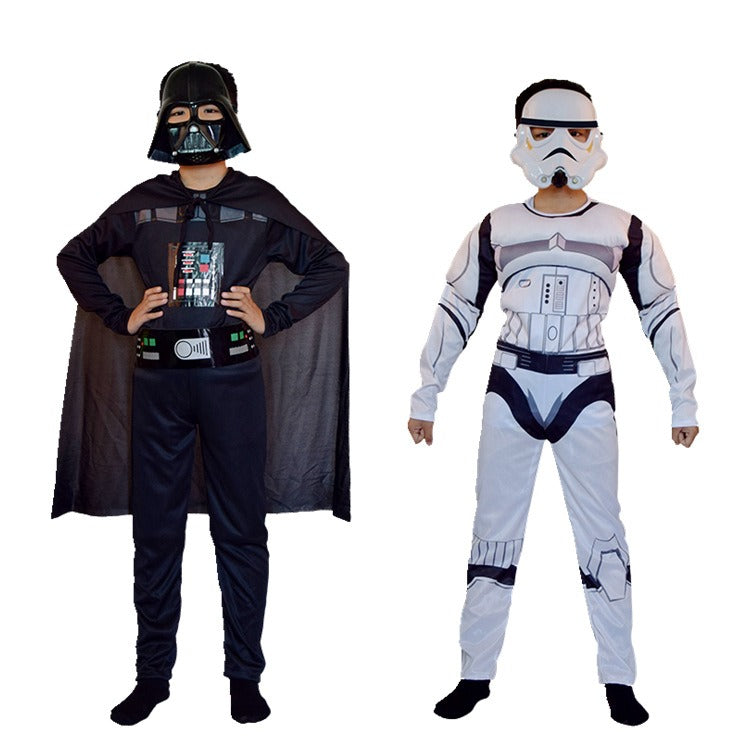 International Children's Day cosplay muscle clothes Superman Star Wars Iron Man White Soldier Black Samurai suit