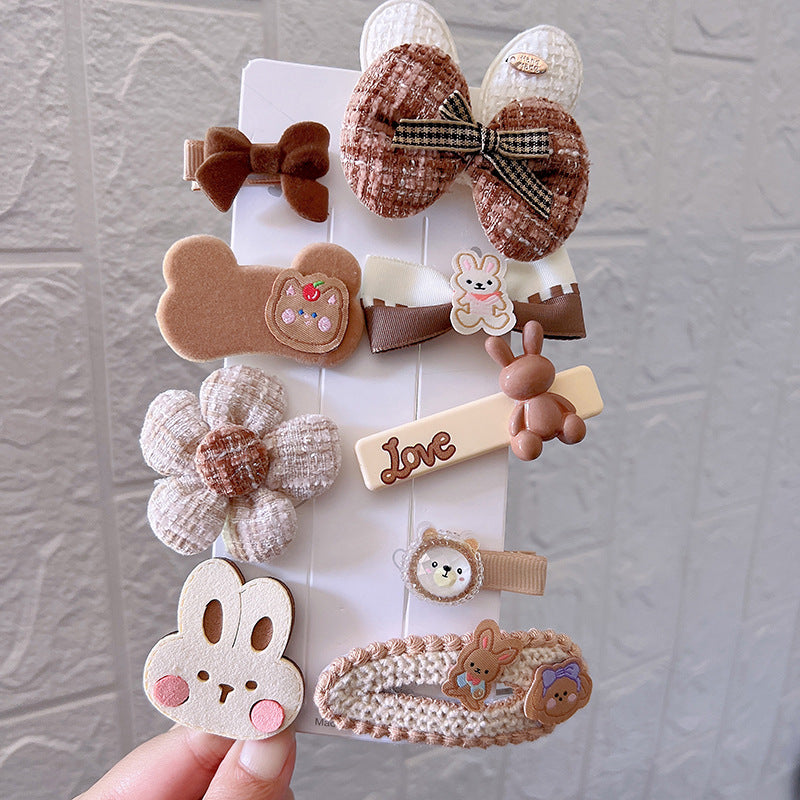 Autumn And Winter New Hair Accessories Hair Clip Girls Headdress Cute Plush Hair Side Clip