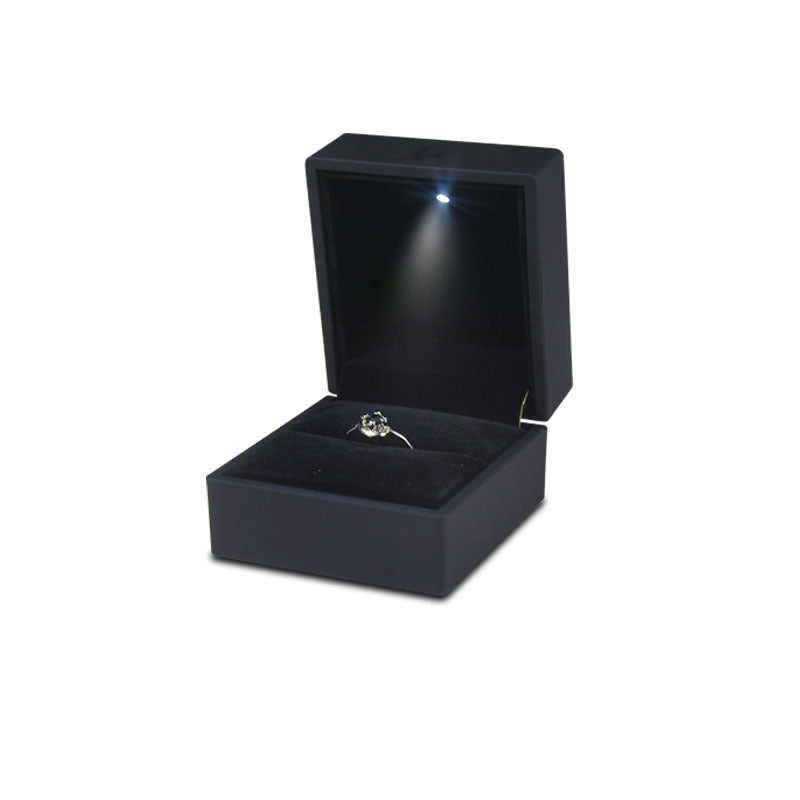 " Elegant LED Light Ring Box: Perfect for Engagement & Wedding Gifts - Keep Your Jewelry Safe & Secure!  & Secure!"