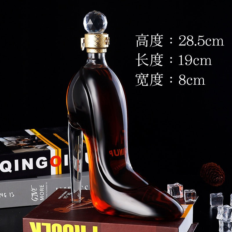 Creative Glass Wine Bottle Bar Supplies Whiskey Wine Glass Red Wine Glass Bottle Holder Home Decoration Birthday Wedding Gift