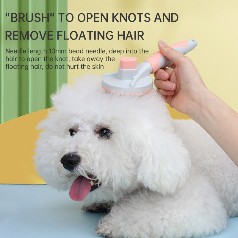 Pet Grooming Brush Self Cleaning Automatically Dog Cat Slicker Brush Remove Dog Hairs Pet Comb