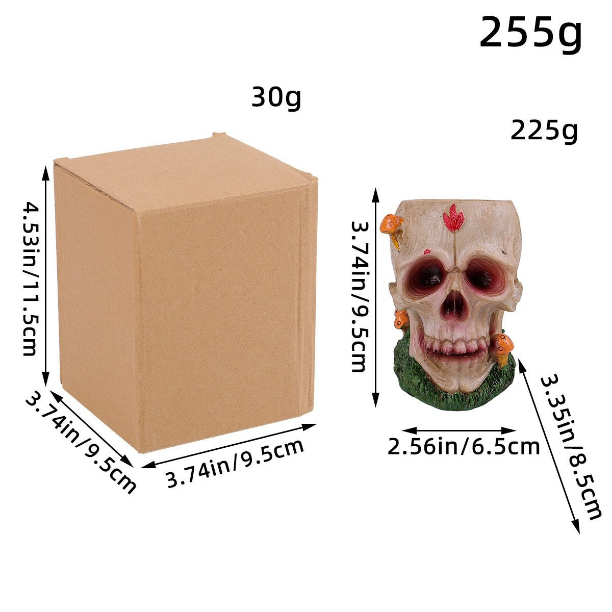 Halloween diverse skull ornaments Ghost Festival rose skull resin crafts Horror atmosphere decoration