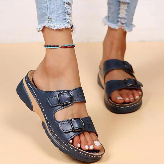 Summer new women's shoes large size sandals fashion wedges casual sandals