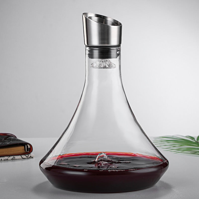 Wine Decanter Built-in Aerator Pourer, Wine Carafe Red Wine Decanter 1000ml