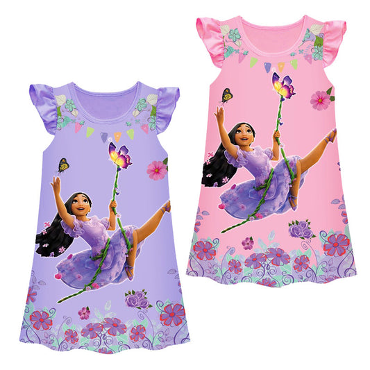 Girls Children's Skirts Magic Full House Encanto Milk Silk Girls' Pajamas Dresses