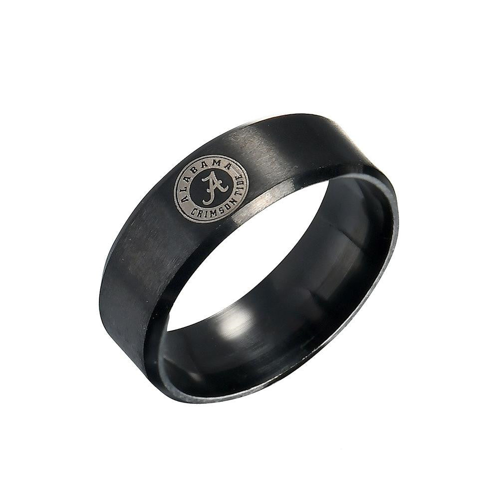 Alabama Titanium Black Men Ring championship rings