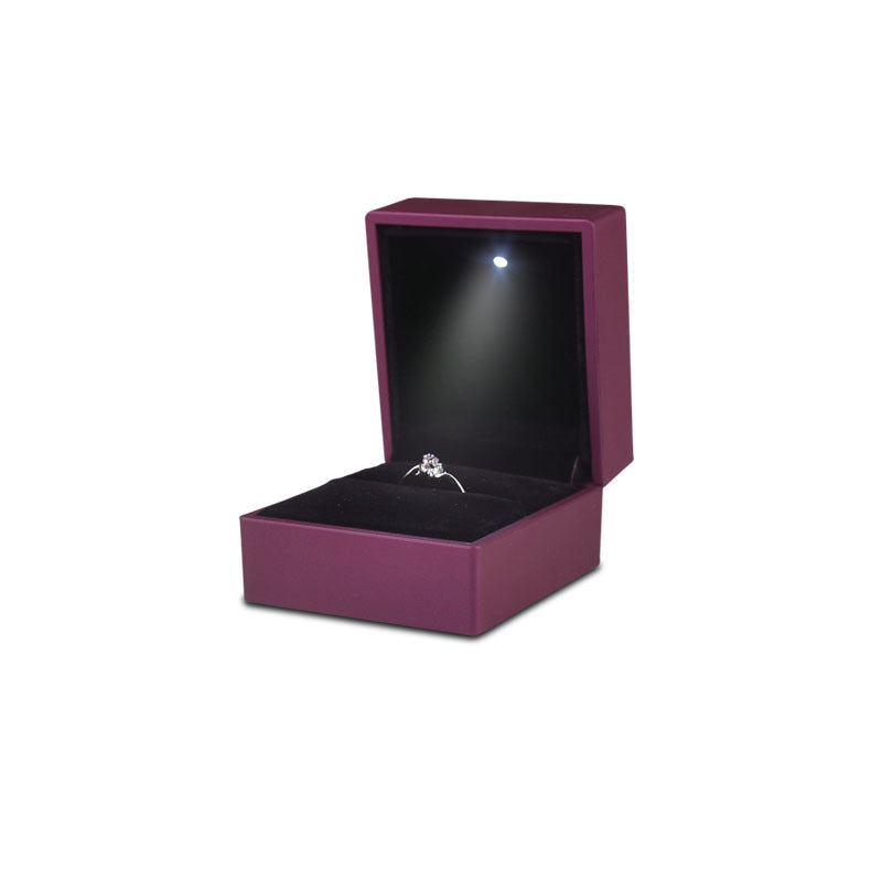 " Elegant LED Light Ring Box: Perfect for Engagement & Wedding Gifts - Keep Your Jewelry Safe & Secure!  & Secure!"