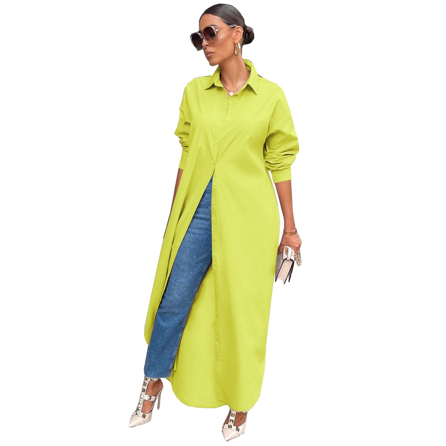 Casual Dresses Women Clothes Plus Size Fashion Girls' Skirt Bodycon Long Shirt Dress Women's Club Party Sexy Dresses