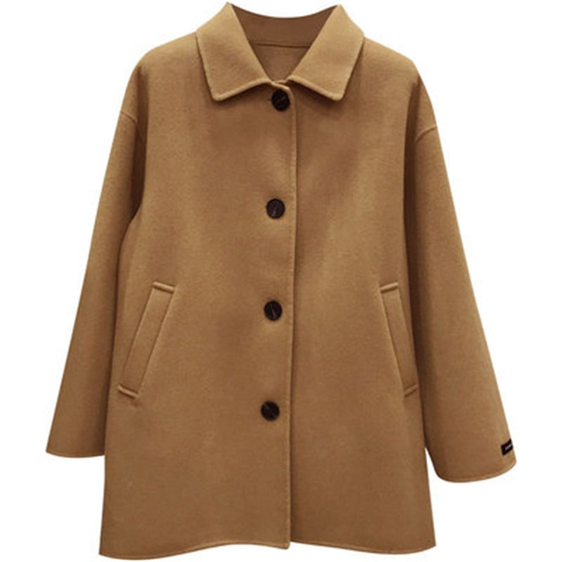 Retro British style winter new loose and lazy style woolen jacket trend