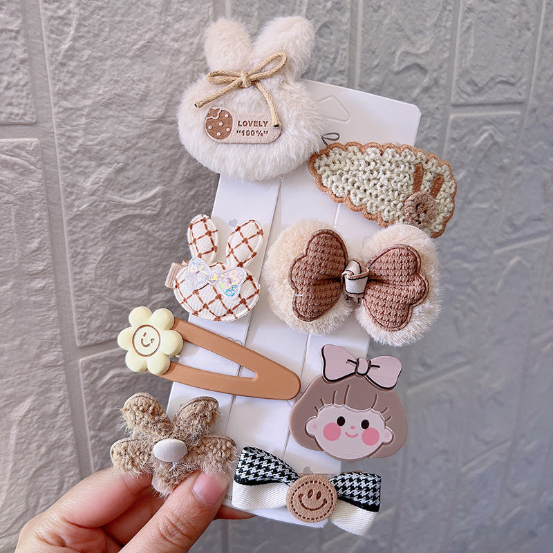 Autumn And Winter New Hair Accessories Hair Clip Girls Headdress Cute Plush Hair Side Clip