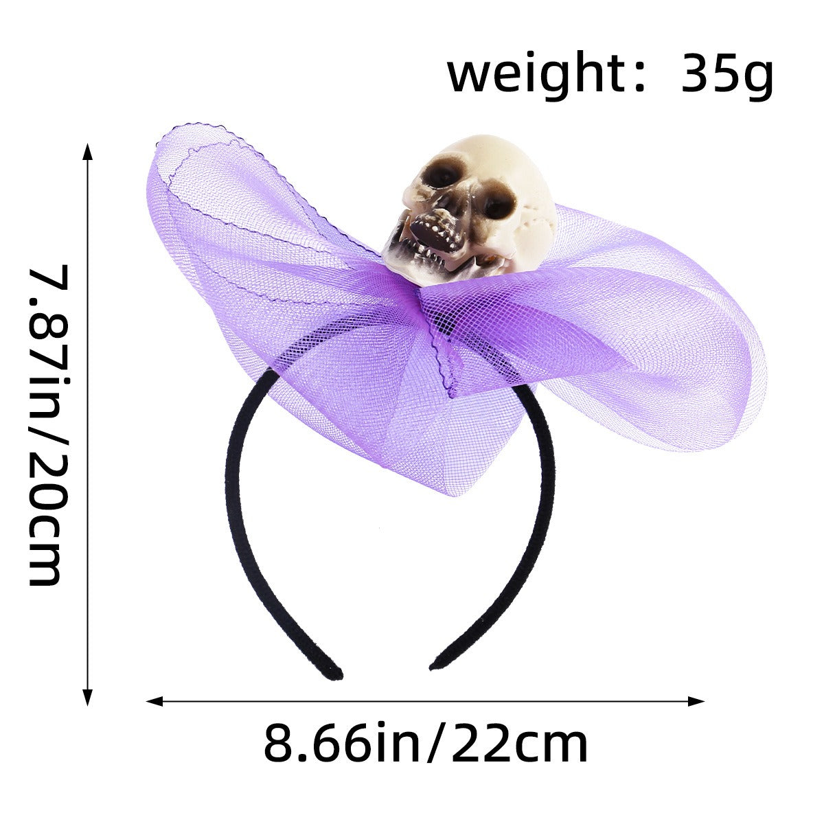 Creative Halloween skull head decoration headband ghost party dance party spider butterfly knot web headband buckle