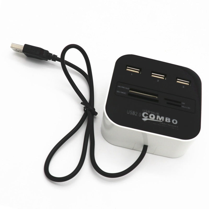 USB HUB Combo All In One USB 2.0 Micro SD High Speed Card Reader 3 Ports Adapter Connector For Tablet PC Computer Laptop