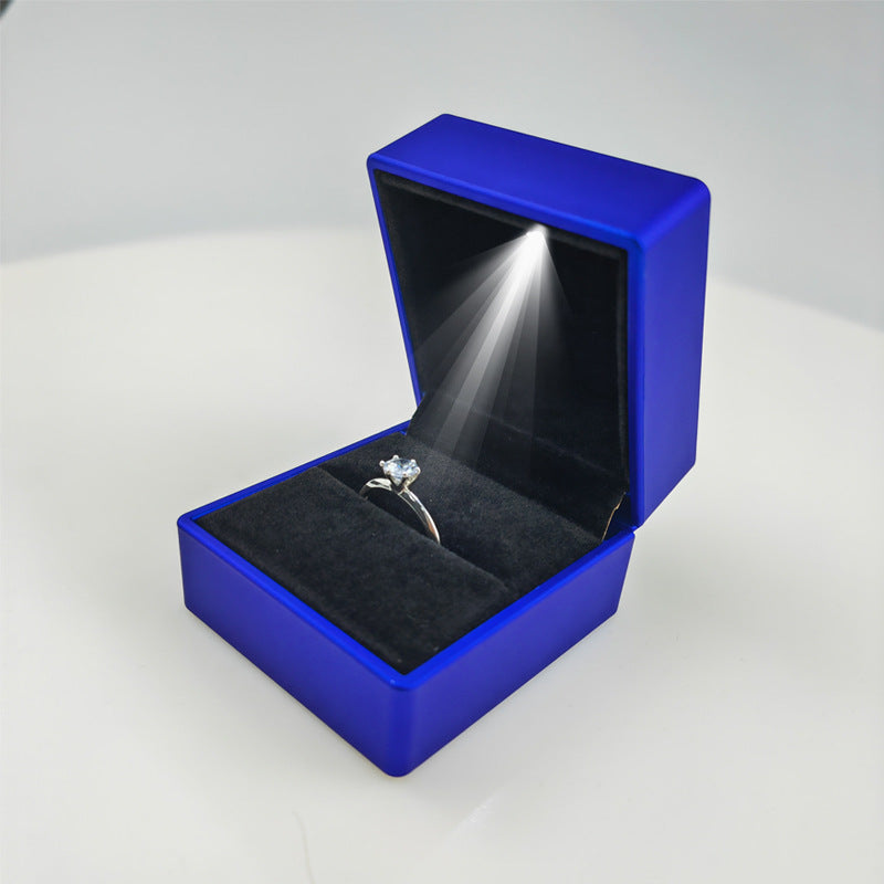 " Elegant LED Light Ring Box: Perfect for Engagement & Wedding Gifts - Keep Your Jewelry Safe & Secure!  & Secure!"