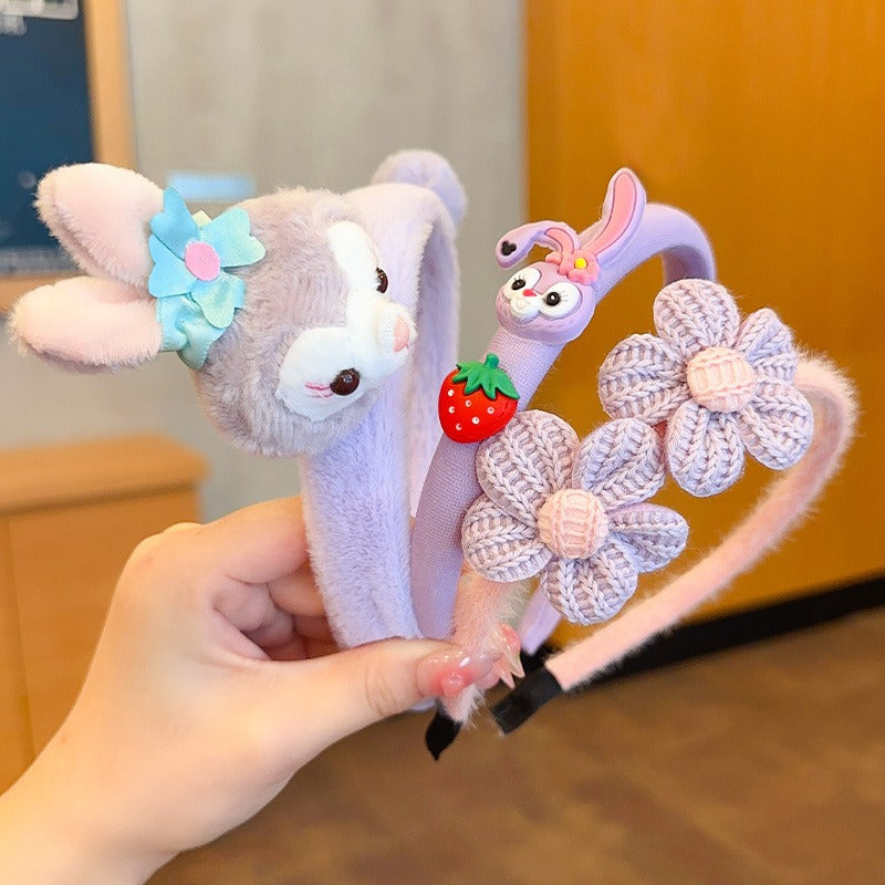 Korean Version Cartoon Milk Curry Hair Band Hair Clip Autumn And Winter New Cute Rabbit Plush Hair Accessories Hair Band