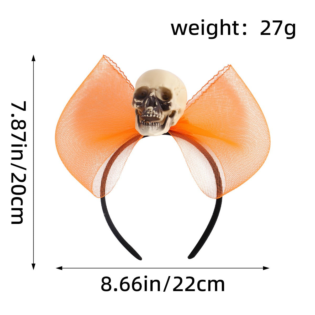 Creative Halloween skull head decoration headband ghost party dance party spider butterfly knot web headband buckle