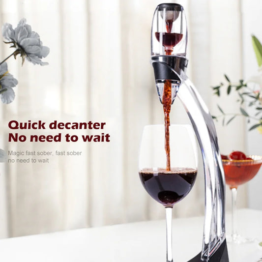 Wine Aerator Decanter Pourer Spout Set With Filters Purifier Stand Diffuser Air Aerating Strainer Aerator Wine for Dining Bar