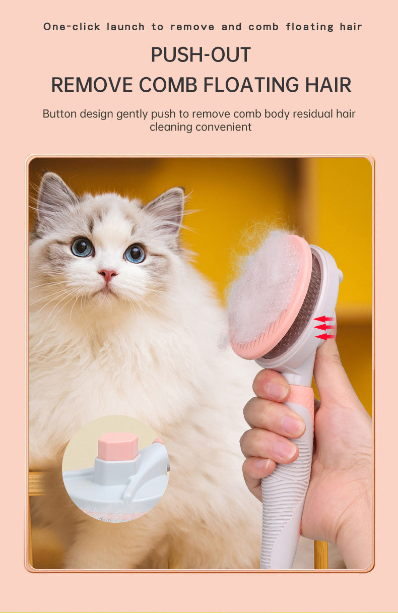 Pet Grooming Brush Self Cleaning Automatically Dog Cat Slicker Brush Remove Dog Hairs Pet Comb