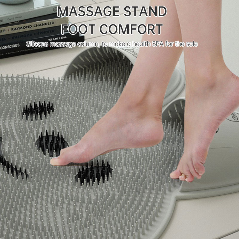 Silicone rabbit rub foot artifact bathroom anti-slip mat rub back massage pad rub bath wash feet to dead skin shower mat