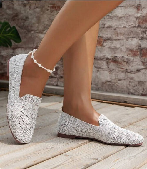 Summer New European and American Large Round Toe Flat Sole Single Shoes Women's Shallow Mouth Sports Casual Shoes