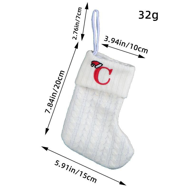 Simple letter Christmas socks Christmas socks warm men's and women's trendy socks window decorations