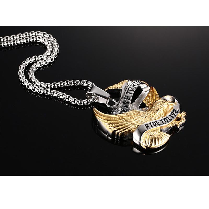 Vnox Eagle Necklace Pendant for Men