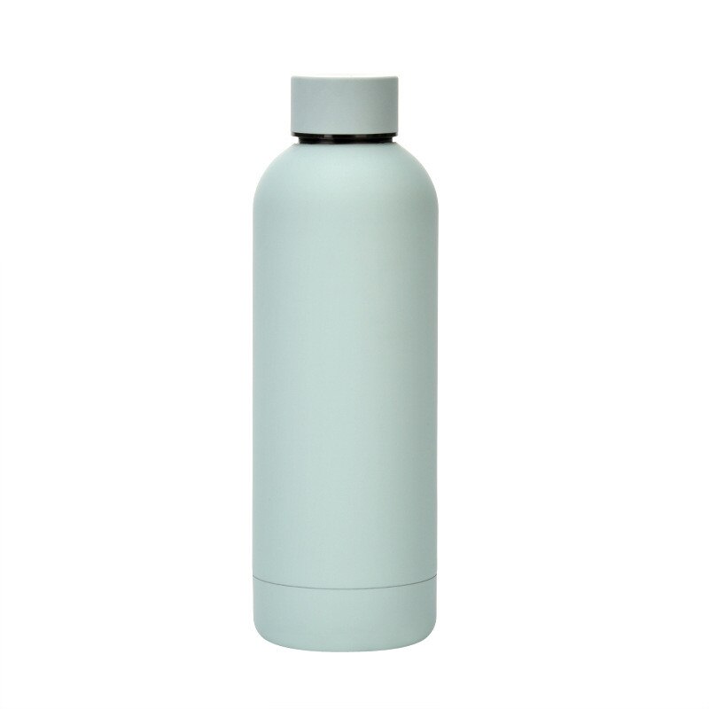 500ml Matte Stainless Steel Vacuum Insulated Hot Cold Water Bottle Double Walled Cola Shape Thermos Leak-Proof Sports Flask