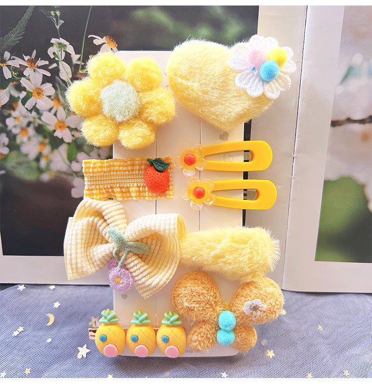 Children's Plush Hair Clip Autumn and Winter New Hair Accessories Little Girls' Hair Clip Cute Headwear