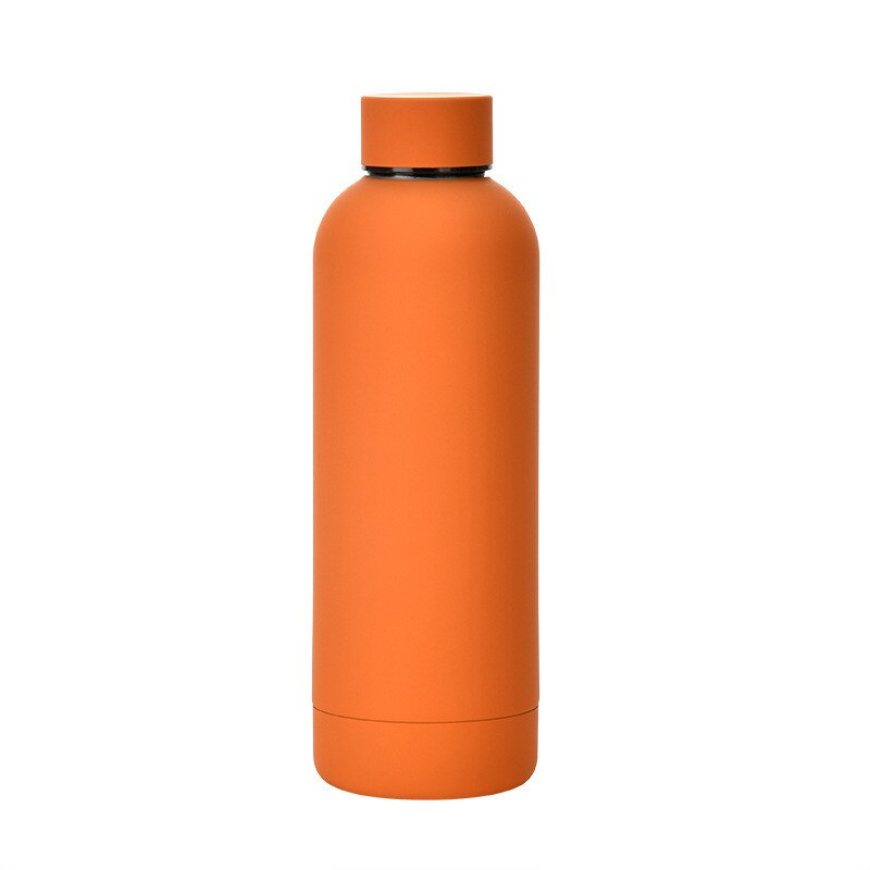 500ml Matte Stainless Steel Vacuum Insulated Hot Cold Water Bottle Double Walled Cola Shape Thermos Leak-Proof Sports Flask