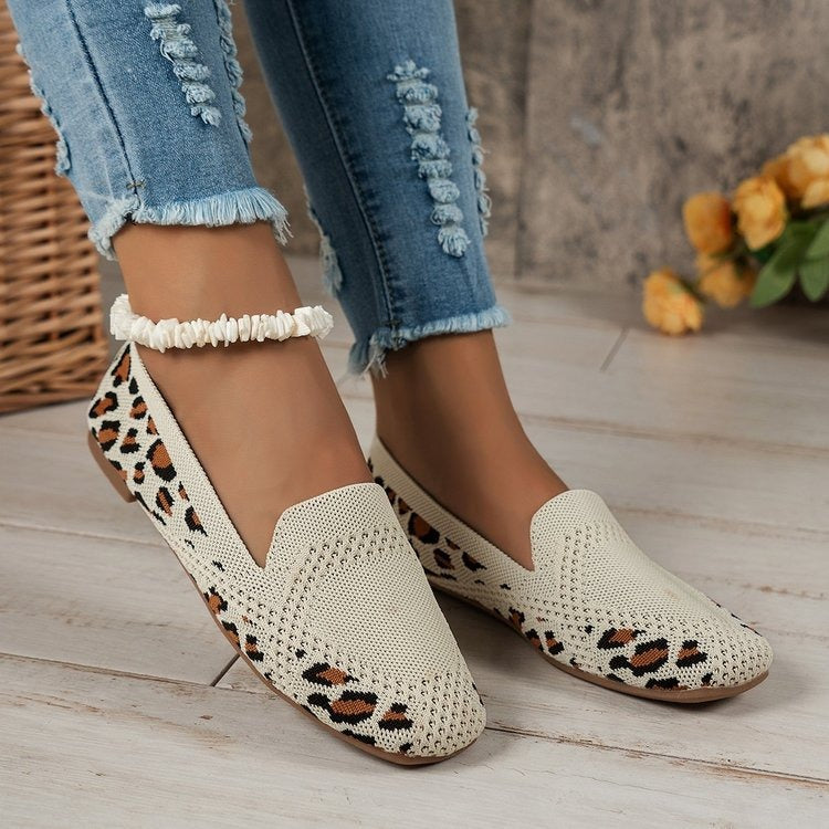 Summer New European and American Large Round Toe Flat Sole Single Shoes Women's Shallow Mouth Sports Casual Shoes