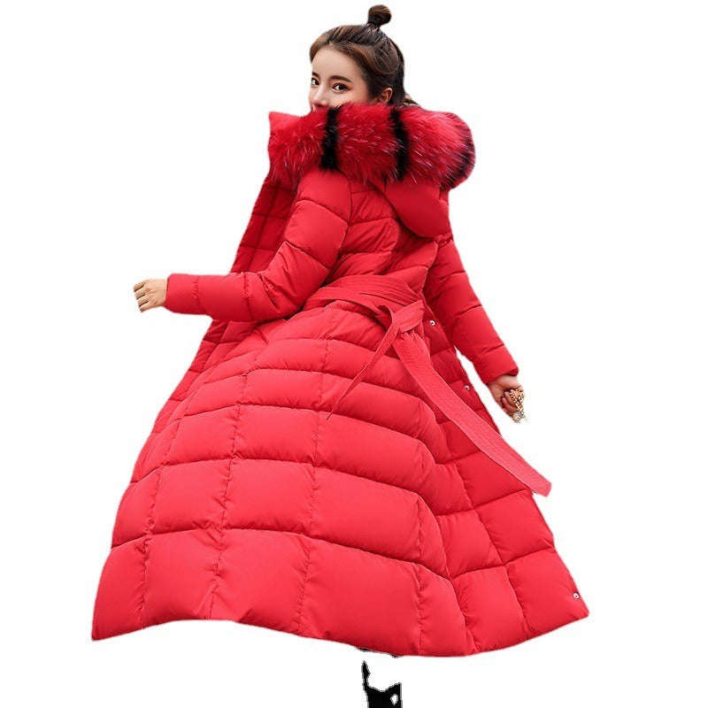 Winter New Korean Fashion Slim Fit Over Knee Thickened Cotton Coat Winter Coat