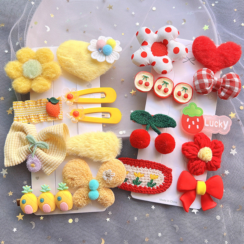 Children's Plush Hair Clip Autumn and Winter New Hair Accessories Little Girls' Hair Clip Cute Headwear