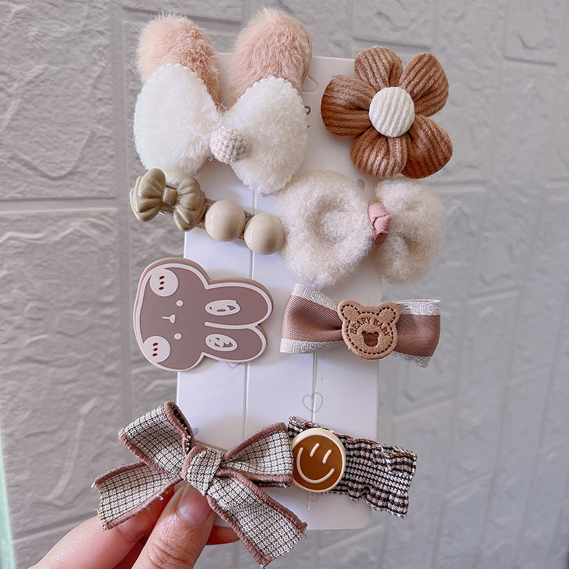 Autumn And Winter New Hair Accessories Hair Clip Girls Headdress Cute Plush Hair Side Clip