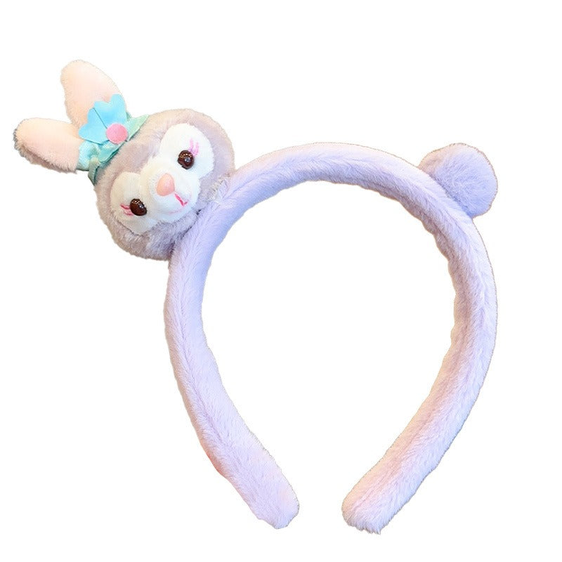 Korean Version Cartoon Milk Curry Hair Band Hair Clip Autumn And Winter New Cute Rabbit Plush Hair Accessories Hair Band