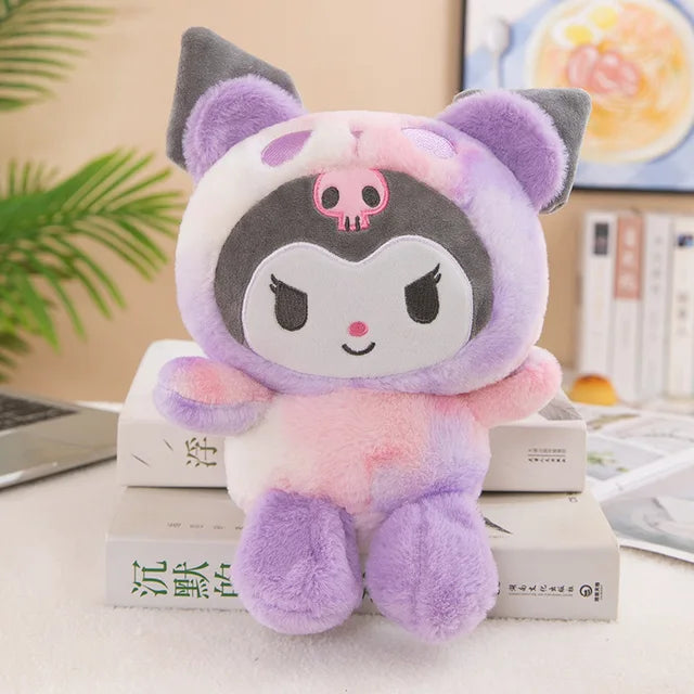 Sanrio-juguetes de Anime Sanriod Kawaii Kuromi Mymelody Cinnamorol, muñeco de peluche suave, almohada de peluche, regalo de Navidad, decoración, 25Cm