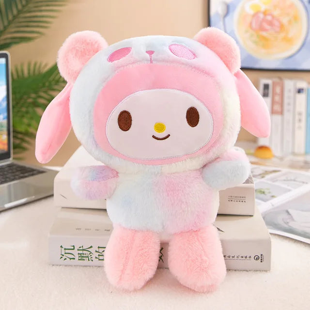 Sanrio-juguetes de Anime Sanriod Kawaii Kuromi Mymelody Cinnamorol, muñeco de peluche suave, almohada de peluche, regalo de Navidad, decoración, 25Cm