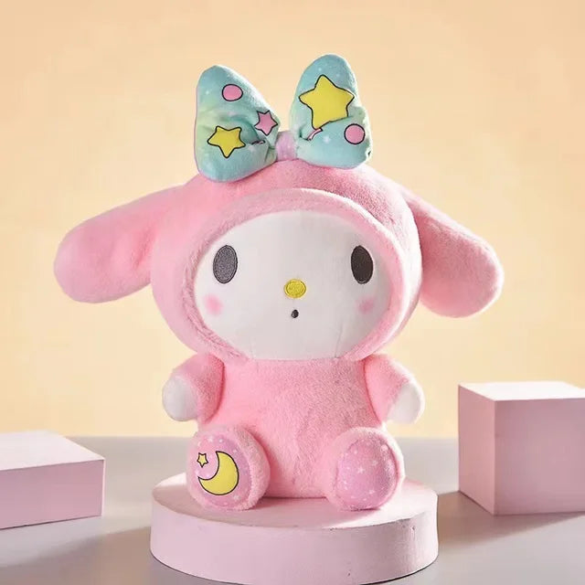 Sanrio-juguetes de Anime Sanriod Kawaii Kuromi Mymelody Cinnamorol, muñeco de peluche suave, almohada de peluche, regalo de Navidad, decoración, 25Cm