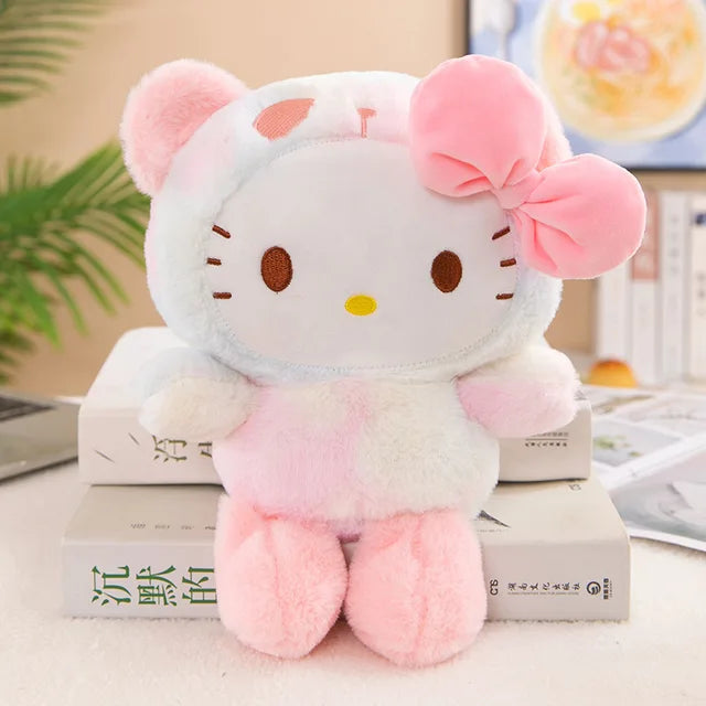 Sanrio-juguetes de Anime Sanriod Kawaii Kuromi Mymelody Cinnamorol, muñeco de peluche suave, almohada de peluche, regalo de Navidad, decoración, 25Cm