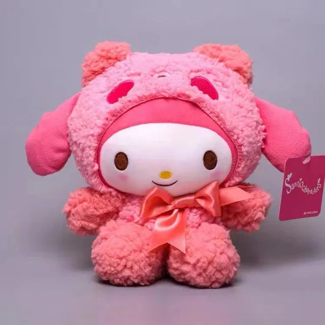 Sanrio-juguetes de Anime Sanriod Kawaii Kuromi Mymelody Cinnamorol, muñeco de peluche suave, almohada de peluche, regalo de Navidad, decoración, 25Cm