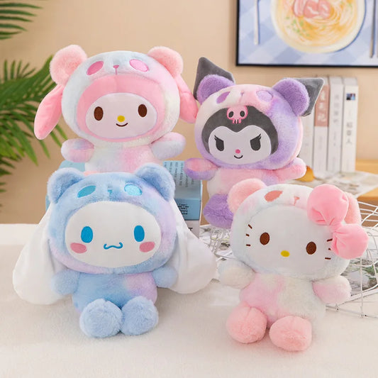 Sanrio-juguetes de Anime Sanriod Kawaii Kuromi Mymelody Cinnamorol, muñeco de peluche suave, almohada de peluche, regalo de Navidad, decoración, 25Cm