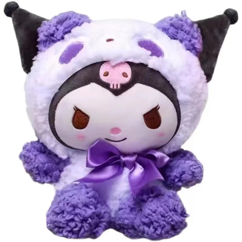 Sanrio-juguetes de Anime Sanriod Kawaii Kuromi Mymelody Cinnamorol, muñeco de peluche suave, almohada de peluche, regalo de Navidad, decoración, 25Cm