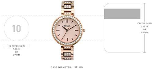 Karli Three-Hand Rose Gold-Tone Stainless Steel Watch