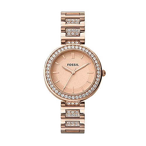 Karli Three-Hand Rose Gold-Tone Stainless Steel Watch