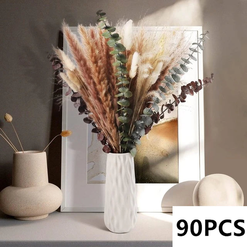 Natural Pampas Grass Bouquet Dried Flowers Autumn Home Room Decoration DIY Christmas Gift Artificial Flowers Wedding Arrangement